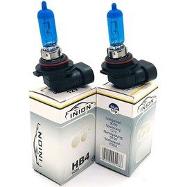 HB4 55 W P22d 9006 12 V UV Crystal Glass with Gas Xenon Look Halogen Lamps Long Life Bulbs Super White Pack of 2