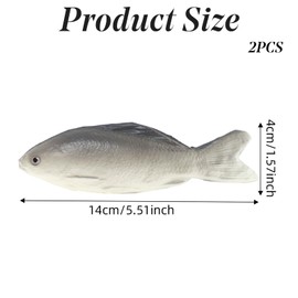 2Pieces Artificial Fake Fish Toy Kids Pretend Play Prop Desktop Decoration Lifelike Artificial Fake Fish Model For Children Sea Animals Toys, Fake Fish, Fish Toys, Plastic Fish