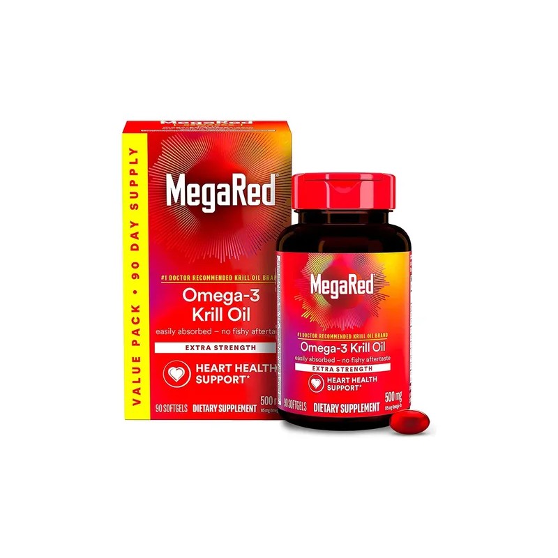 Aceite De Krill Omega 3 Mega Red 500mg 90 Cápsulas