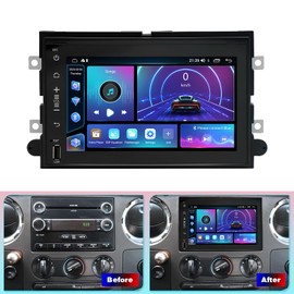 Car Radio Stereo for Ford F150/F250/F350 2004-2014, Mustang 2005-2009 with Wireless Carplay & Android Auto, 7 Inch IPS Touchscreen Stereo Support WiFi GPS Navigation Bluetooth, 2+32G