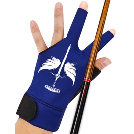 ANIMSWORD - Guantes de billar transpirables y cómodos para la mano izquierda o derecha para guantes deportivos de billar, Azul, M
