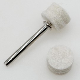 Attuslla 50 PCS Polishing Buffing Wheels Felt Polishing Buffing Wheels with Shaft, Grinding Polishing Head Polishing Bits Kit Wool Felt Mandrel Mounted Grinding Polishing for Rotary Tool