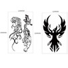 12 Autocollants De Tatouage Temporary Demi-bras Pour Hommes Et Femmes