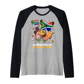 South Africa Flag Outfit Idea For Kids South African Food Raglan Baseball Tee
