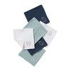 Vertbaudet Pack of 6 Baby Wash Cloths Pack Grey Blue