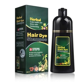 Ivnil Champú Tinte Para Cabello Negro Para Cabello Gris Augeo Instant Hair Color Shampoo 3 En 1 Para Mujeres Y Hombres, Ingredientes Herbolarios...   
