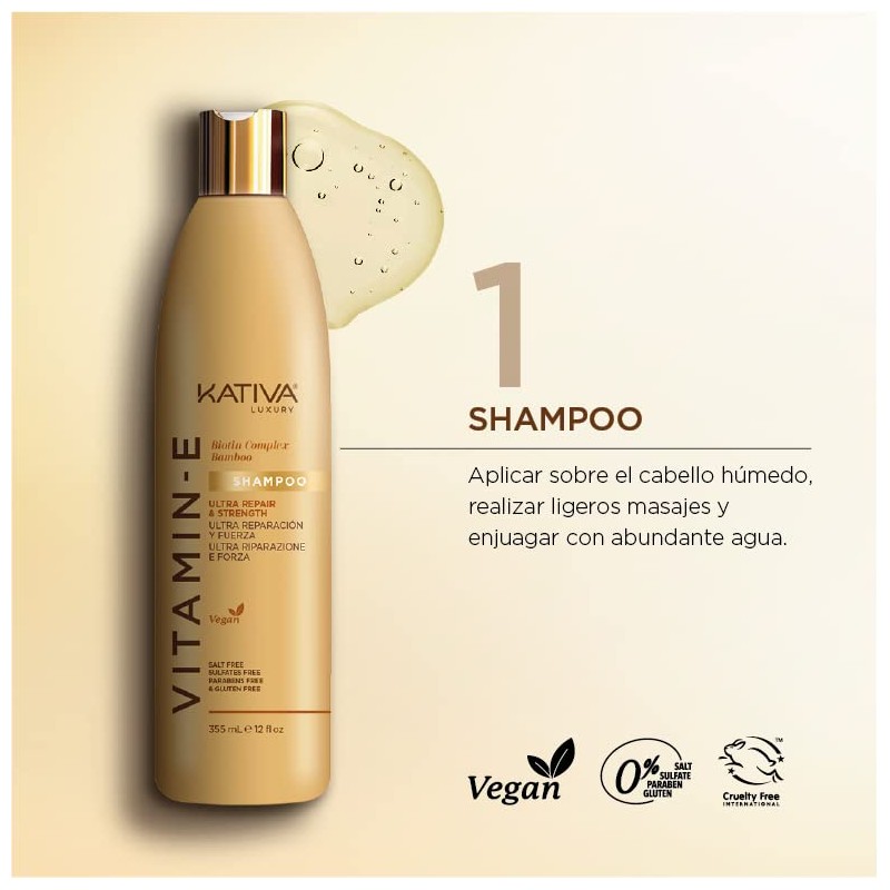 Vitamin E biotin and bamboo shampoo