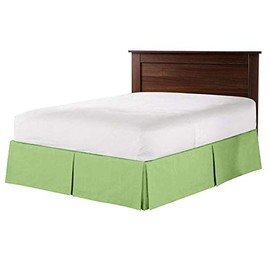 800 Thread Count 100% Natural Cotton Premium Quality Luxurious Box Pleated Bed Skirt Easy Fit with 16 Inch Drop Length (King,Sage)