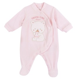 Chicco Baby Girls Chenille Front Opening Bottone Jumpsuit, Pink (3)1M