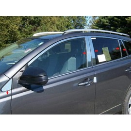 QAA is Compatible with 2013-2018 Toyota Rav4 10 Piece Stainless Pillar Post Trim PP13183