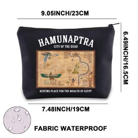 G2TUP Mummy Movie Makeup Bag Map to Hamunaptra Gifts O' Connell Gift Evie and Rick Gifts Hamunaptra Zipper Bag (0F Egypt CA)