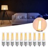 10Pcs E17 Long Filament Bulbs AC110V 3W for Chandelier Ceiling