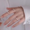 3Pcs Small Pearl Rings Set for Women,Dainty Stackable Beaded Rings