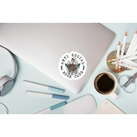 3PCs Anti Social Book Club Sticker, Bookish Stickers, Book Stickers, Water Assistant Die-Cut Booktok Decals for Laptop Phone, Kindle Sticker, Reading Stickers, Bookish Gifts