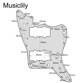 Musiclily Pro 13 Hole 65 60s Jazz Master Pickguard for Fender American Jazzmaster Electric Guitar, Brown Tortoise Shell 4P