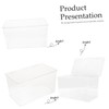 KOMBIUDA Clear Desktop Storage Box with Lid Transparent Multi-purpose Organizer