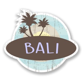 2 x 10cm Bali Indonesia Vinyl Sticker Decal Laptop Luggage Travel Tag #6764 (10cm Wide x 8.5cm Tall)