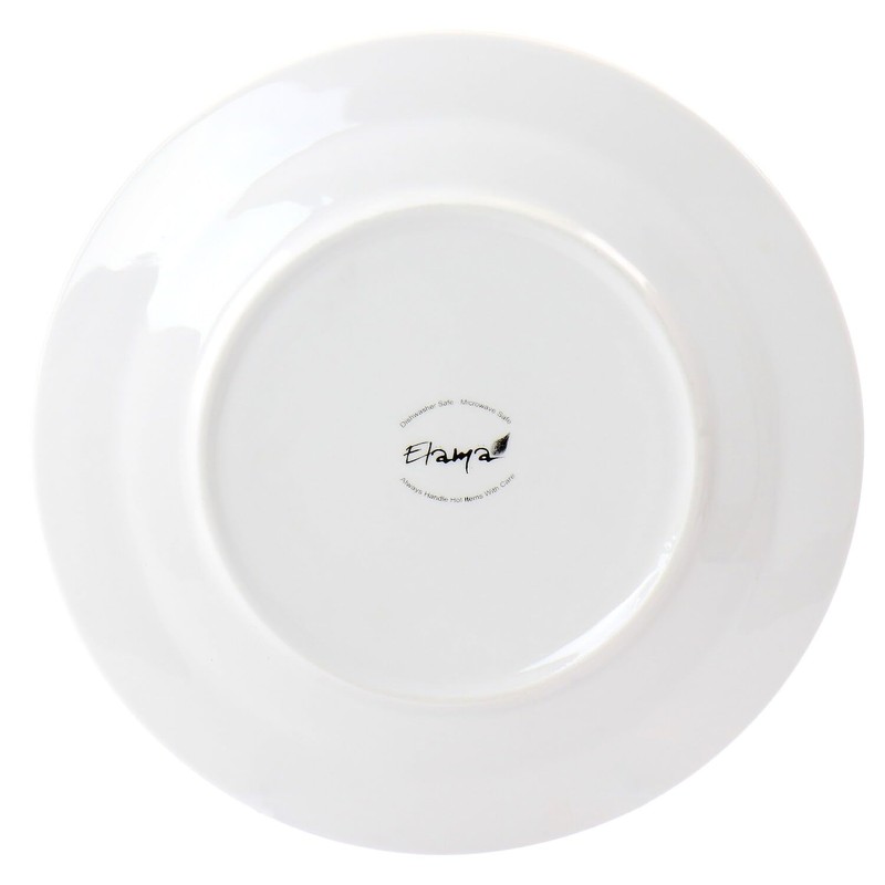 Elama Blue Crush 16 Piece Round Porcelain Dinnerware Set