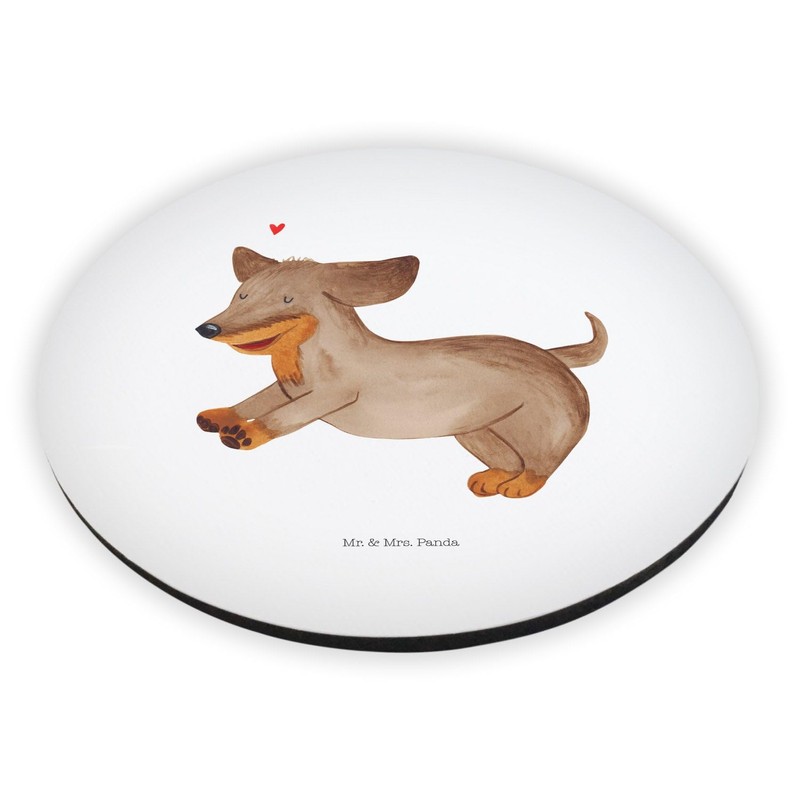 Mr. & Mrs. Panda Round Magnet Dog Dachshund Gift Fridge