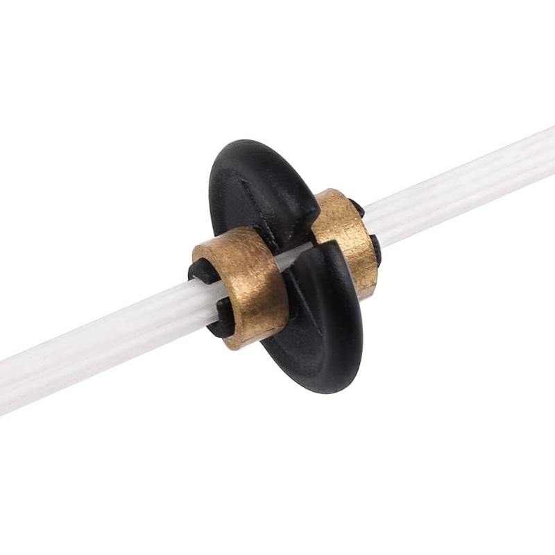 ELONG OUTDOOR Archery Kisser Button Black with Copper Anchor Clips