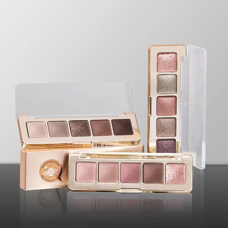 Matte Eyeshadow, Neutral Pink Brown Mauve 5 Color Highly Pigmented