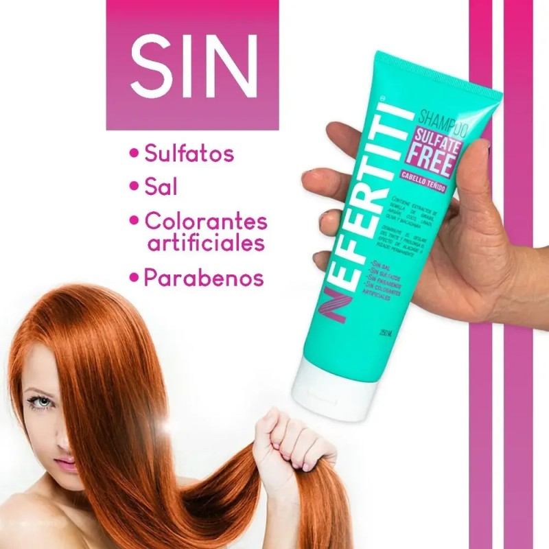 Nefertiti Shampoo Y Mascarilla Sulfate Free Cabello Teñido