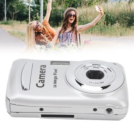 Digital Camera, 1080P 16MP Auto Focus CCD Point and Shoot Vlogging Camera with 2.4in Screen for Travel, 16X Zoom Portable Compact Photo Camera for Boys Girls Beginners Kids Teens