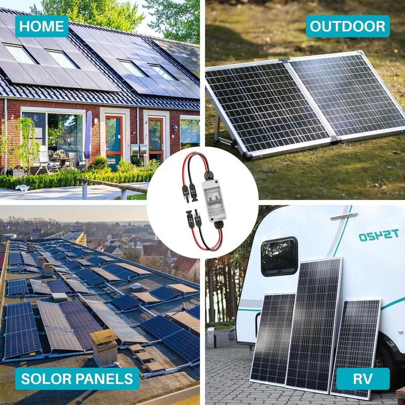 KNMIPJD Solar Panel Disconnect Switch，400V 50Amp Solar Breaker， IP65 Outdoor