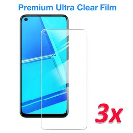 MEZON [3 Pack] Ultra Clear Screen Protector Film for OPPO A52 – Case Friendly, Shock Absorption (OPPO A52, Clear)