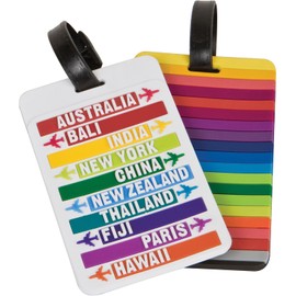 Travelon Etiqueta de equipaje personal Expression, gato taco, Puntos calientes, Luggage Tags, Travelon - Juego de 2 etiquetas para equipaje, puntos calientes surtidos