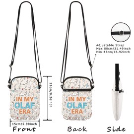 JTOUK Olaf Lover Gift In My Olaf Era Crossbody Bag Snow Movie Merch Gift Funny Snowman Gift (Olaf Era CR EU)