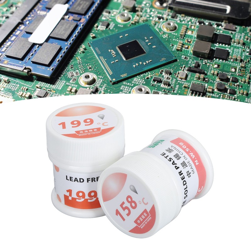 2Pcs Welding Solder Paste 25 to 45μm 158℃ 199℃ Soldering