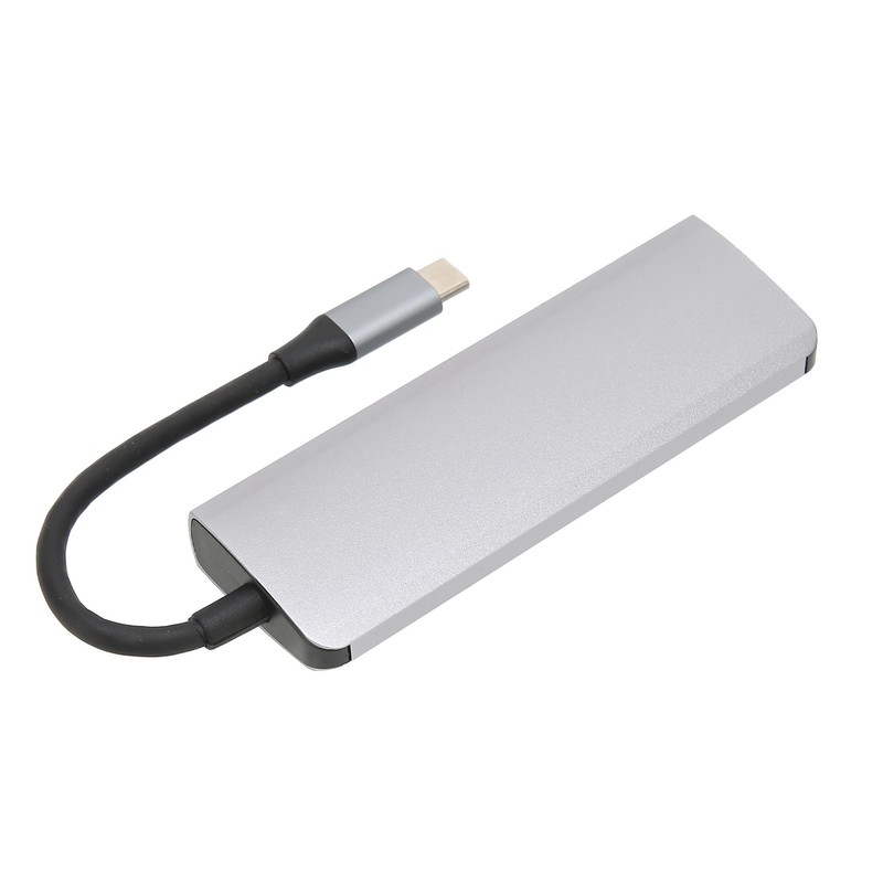 USB C Splitter Silver 5Gbps Speed Heat Dissipation Function Smart