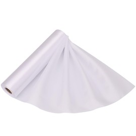 White Satin Fabric Roll 20m x 29cm – Shiny Silky Polyester Craft Fabric for Wedding Decorations, Bows, Chair Sashes, Gift Wrapping, DIY Sewing & Festive Crafts