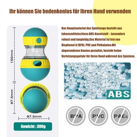 Mittokonnel Intelligence Toy for Dogs, Interactive Food Ball and Slow Feeder Thinking Games for Thinking Toy, Promotes Digestion and Fun, Ideal for Small and Medium Dogs - Indoor and Outdoor (Green)