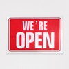 Open Closed Sign Reversible High Contrast Red Shop Double Sided