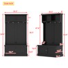 YOPTO 35.5" Hall Tree,Shoe Storage Bench,4-in-1 Design Entryway Cabinet with