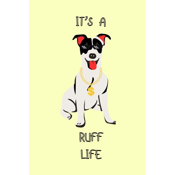 Jack Russell With Glasses: Blank Lined Notebook For Everyday Tasks