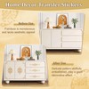WANDIC 6 Sheets Transfer Stickers Gold Line Flower Border Pattern