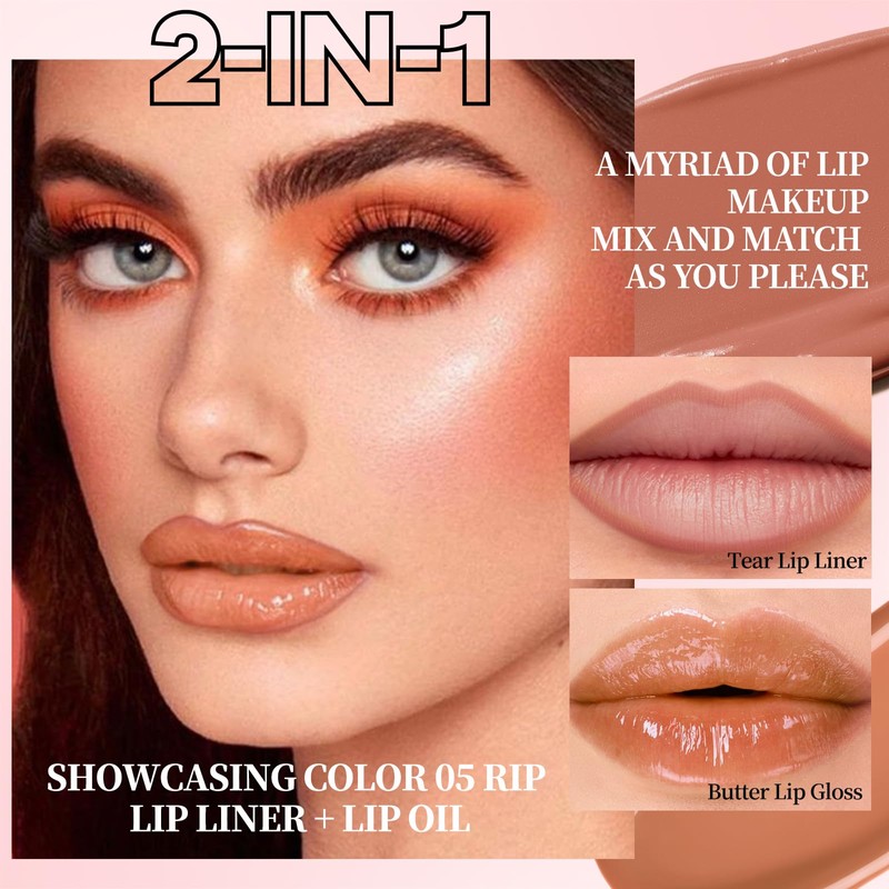3PCS Lip Makeup Set – Matte Lipstick, Peel-Off Lip Liner