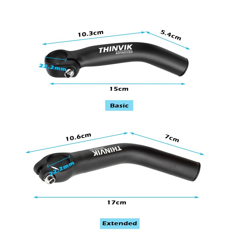 Thinvik Bike Bar Ends, Aluminium Alloy MTB Bicycle Bar Ends,