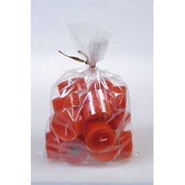 20Original Danish Unscented Tealights in Acrylic Cup Dark Orange