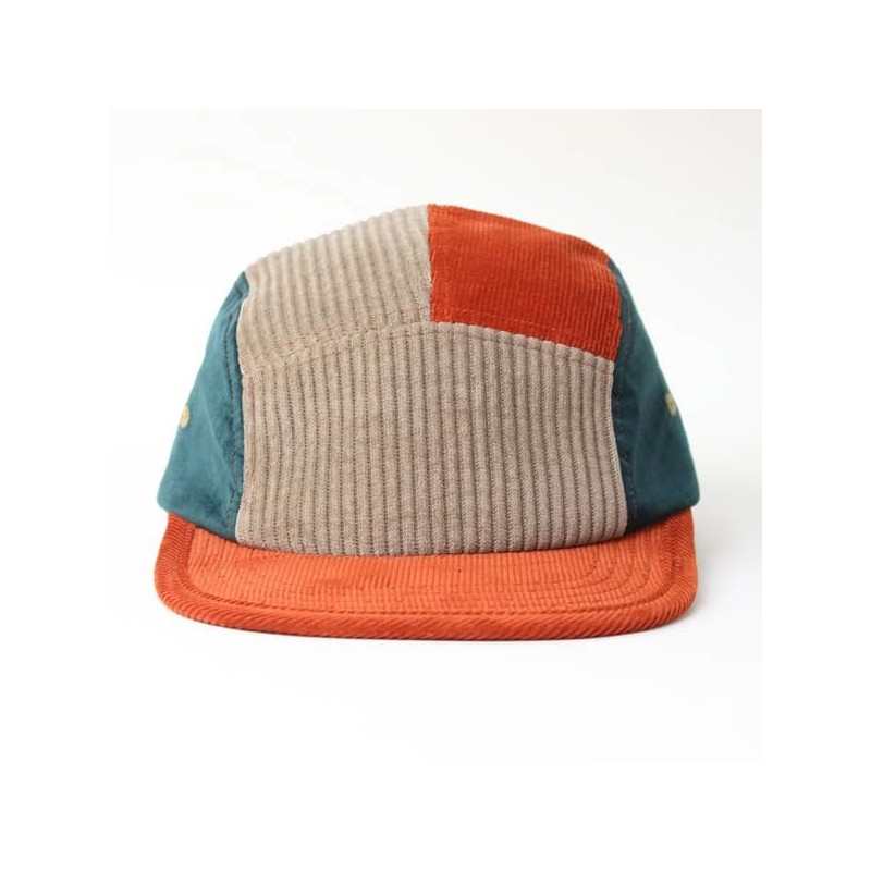 regnuu Corduroy Cap, Men's Hat, Work Cap, Orange Multi (MULTI2)