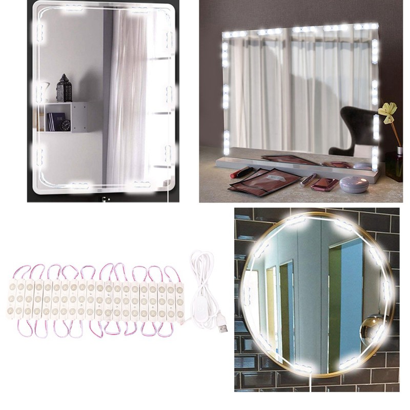 60 Vanity LED Makeup Mirror Lights Dimmable Bulb Light String