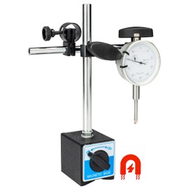 Powerbuilt Precision Dial Indicator with Magnetic Base, Machine Component Alignment, Automotive, Machining, Storage Case - 642957ECE