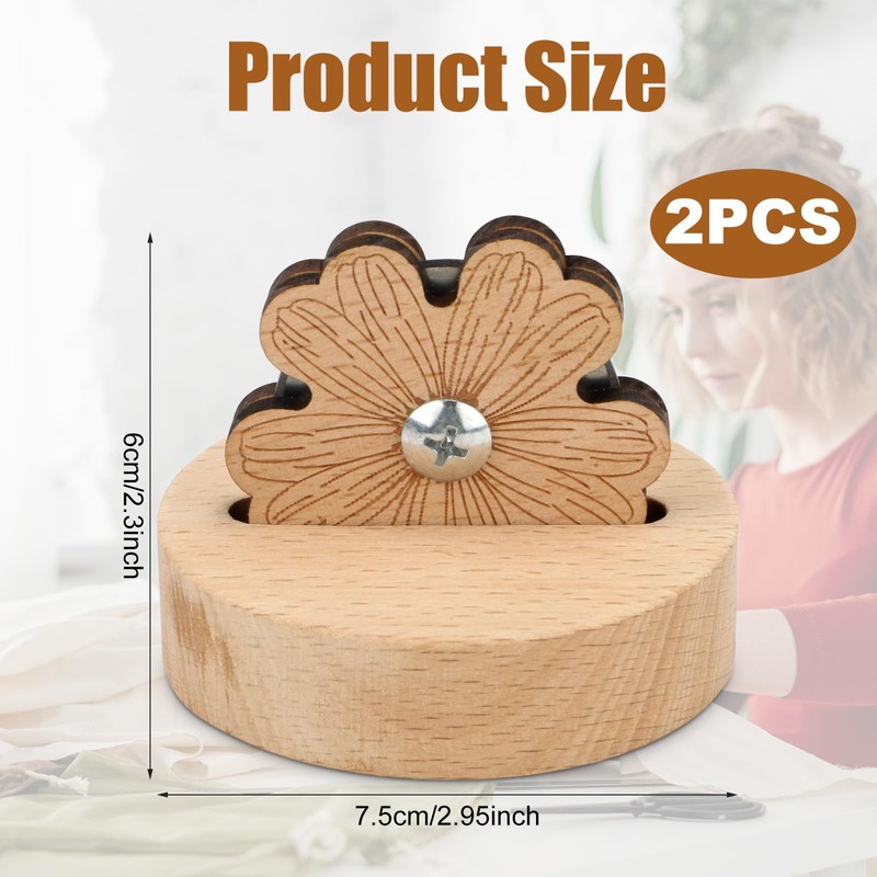 2pcs Daisy Thread Snip Cutters, Tabletop Blade Saver Yarn Cutter