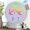 Large 12" Modern RGB Colorful LED Wall Clock, Large Digital