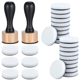 Oruola 2pcs Ink Blending Brushes for Crafts, 46Pcs Ink Blending Tool, 44 Replacement Refill Sponge Domed Foam Pads Art Supplies for Scrapbooking Painting Drawing Art Supplies Distressing Blending