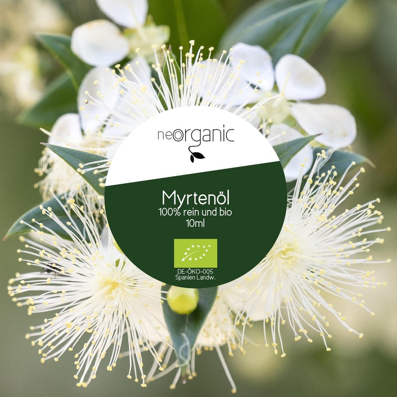 NeoOrganic® Organic Myrtle Oil (Myrtus Communis) 100% Natural Organic Essential
