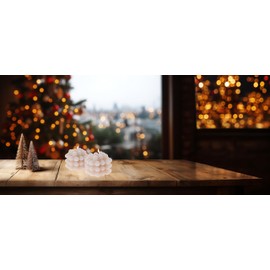 your castle Bubble Candles Set of 2 Pink Cream Sustainable Decorative Candles, 7.2 x 7.2 x 7.2 cm